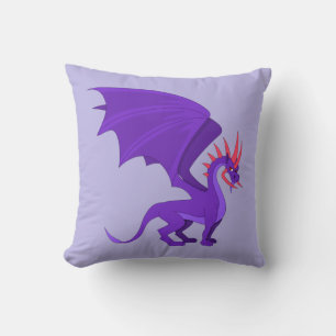 Cojín Decorativo Personalizado de dragón morado