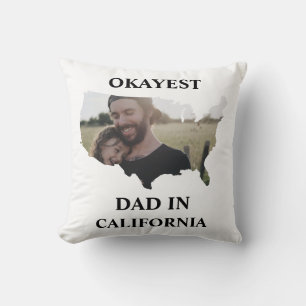 Cojín Decorativo Personalizado de EE.UU. foto Okayest papá Fathers