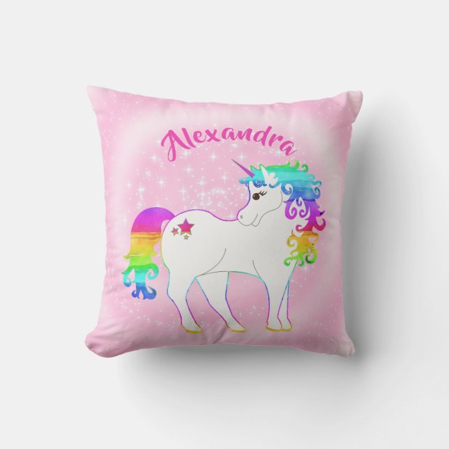 Cojín Decorativo Personalizado de enfermería de unicornio de estrel (Anverso)