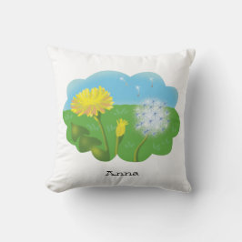 Cojín Decorativo personalizado de flores personalizadas en el prado