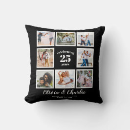 Cojín Decorativo Personalizado de foto de aniversario de Boda de pa