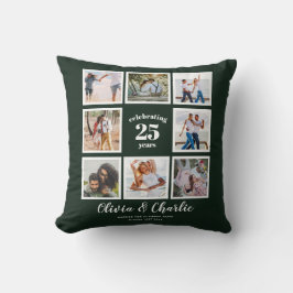 Cojín Decorativo Personalizado de foto de aniversario de Boda de pa