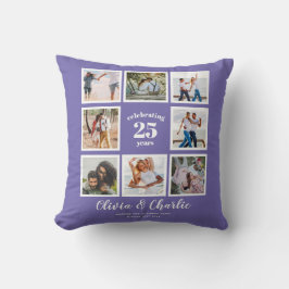 Cojín Decorativo Personalizado de foto de aniversario de Boda de pa