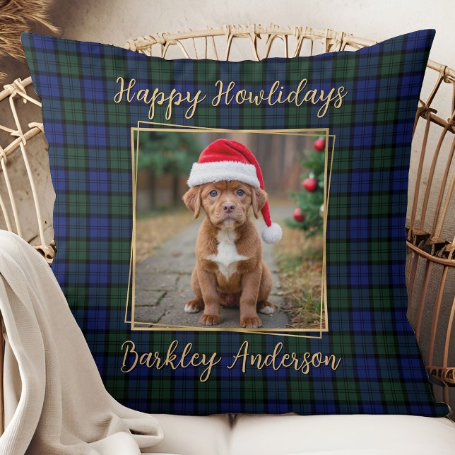 Cojín Decorativo Personalizado de fotografía de perro Navidades mod (Subido por el creador)