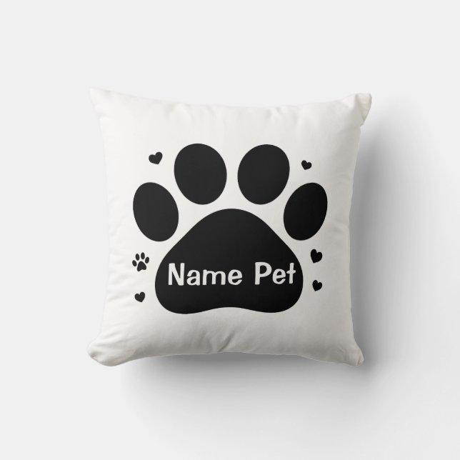Cojín Decorativo Personalizado de garra de perro personalizado Masc (Anverso)