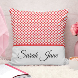 Cojín Decorativo personalizado de guiones de puntos minimalistas de