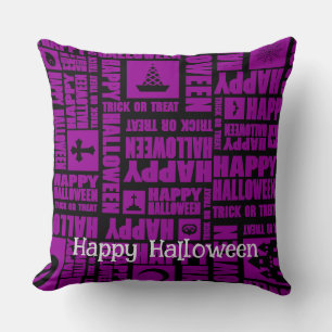 Cojín Decorativo Personalizado de Halloween Whimsical Guay Funny Pu