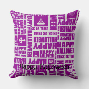 Cojín Decorativo Personalizado de Halloween Whimsical Guay Funny Pu