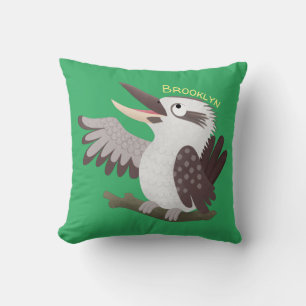 Cojín Decorativo Personalizado de kookaburra gracioso