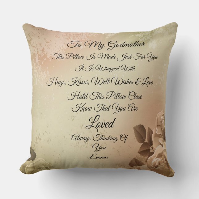 Cojín decorativo personalizado de la abuela (Anverso)