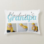 Cojín Decorativo Personalizado de la abuela fotográfica y de texto<br><div class="desc">Añada sus propias 4 fotos y texto a esta almohada de personalizable,  personalizada para satisfacer sus necesidades...  decoración casera de Ricaso. Abuelo.</div>