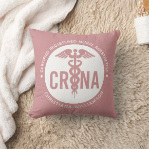 Cojín Decorativo Personalizado de la CRNA Certificado de enfermero