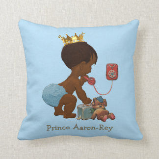 Cojín Decorativo Personalizado de la etnia Prince Phone Teddy Bear