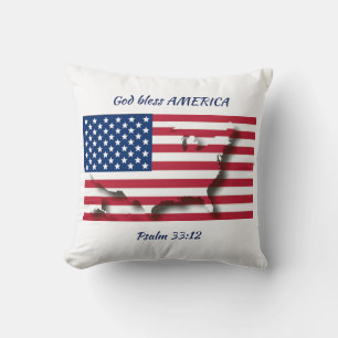 Cojín Decorativo PERSONALIZADO de las Escrituras Patrióticas de la