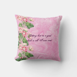 Cojín decorativo Personalizado de las flores rosad