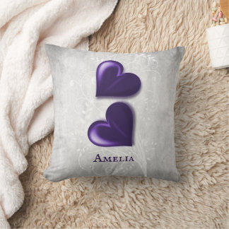 Cojín decorativo personalizado de los corazones mo