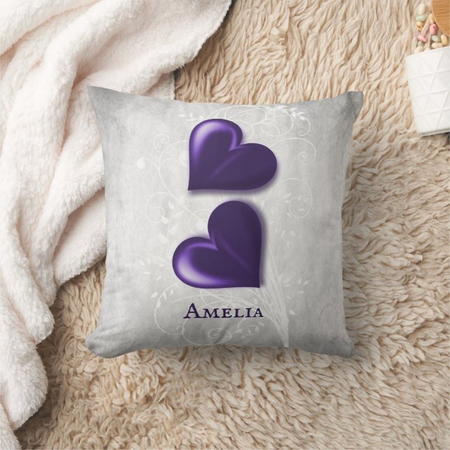 Cojín decorativo personalizado de los corazones mo (Manta)