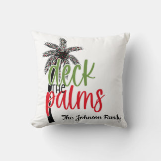 Cojín Decorativo personalizado de los Navidades Tropical Beach "Dec