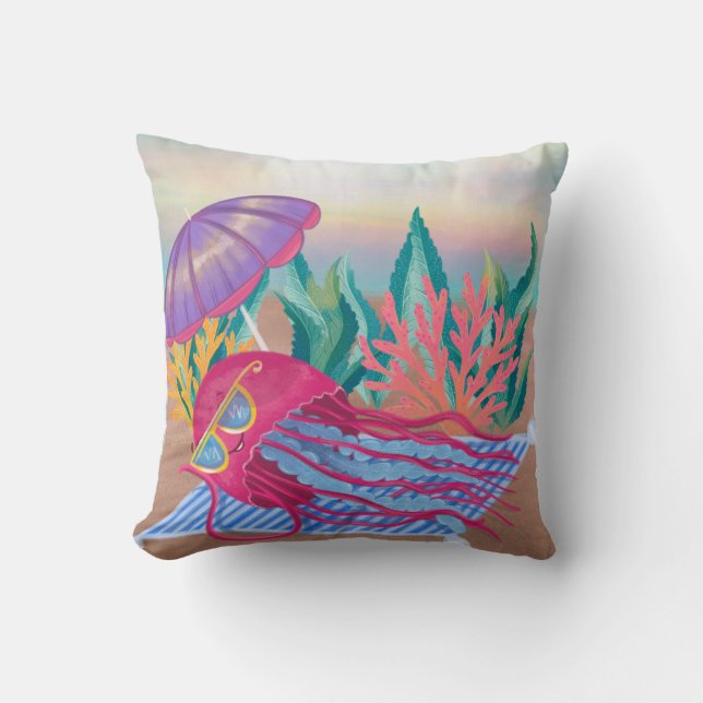 Cojín decorativo Personalizado de medusas (Anverso)