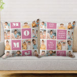 Cojín Decorativo PERSONALIZADO de MOM 12 Moda de Collage de fotos D<br><div class="desc">Presentamos el regalo perfecto para la mejor MOM de la historia - una almohada de collage fotográfico personalizada! Esta almohada elegante y moderna ofrece espacio para 12 imágenes especiales, MOM audaz en un diseño de bloques de color, creando un regalo único y sentimental que cualquier madre adoraría. Con los espacios...</div>