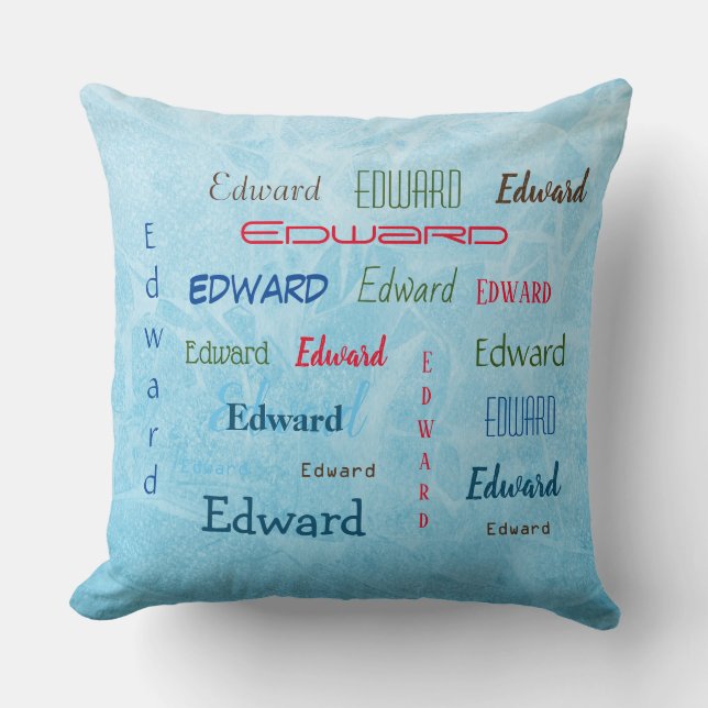 Cojín Decorativo Personalizado de muchos nombres personalizado (Anverso)