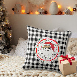Cojín Decorativo Personalizado de navidades de etnia santa blanco n