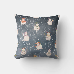 Cojín Decorativo Personalizado de Navidades inteligentes Snowman