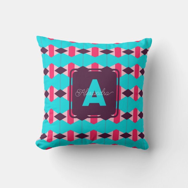 Cojín decorativo Personalizado de nombre elegante  (Anverso)