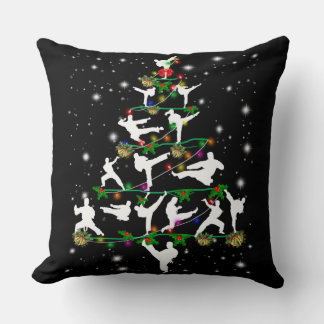 Cojín Decorativo Personalizado de Ornamentos de Árbol de Navidad de
