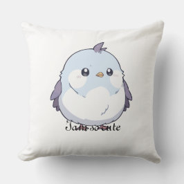 Cojín Decorativo Personalizado de pájaro Cute Kawaii Chubby - Paste
