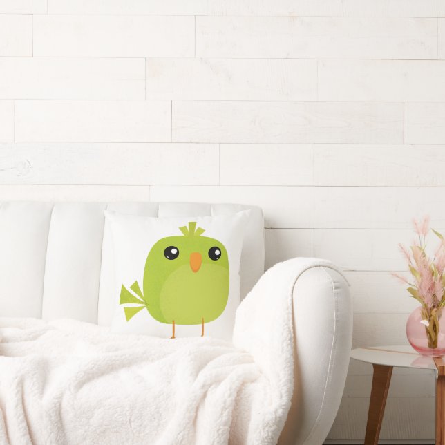 Cojín Decorativo Personalizado de pájaro verde (Sofá)
