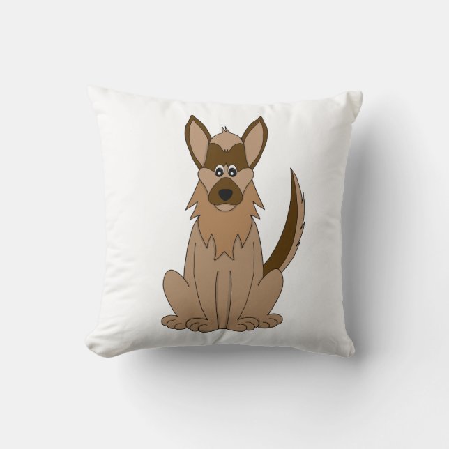 Cojín Decorativo Personalizado de perro asombroso pastor alemán (Anverso)