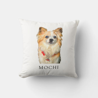 Cojín decorativo personalizado de perro chihuahua