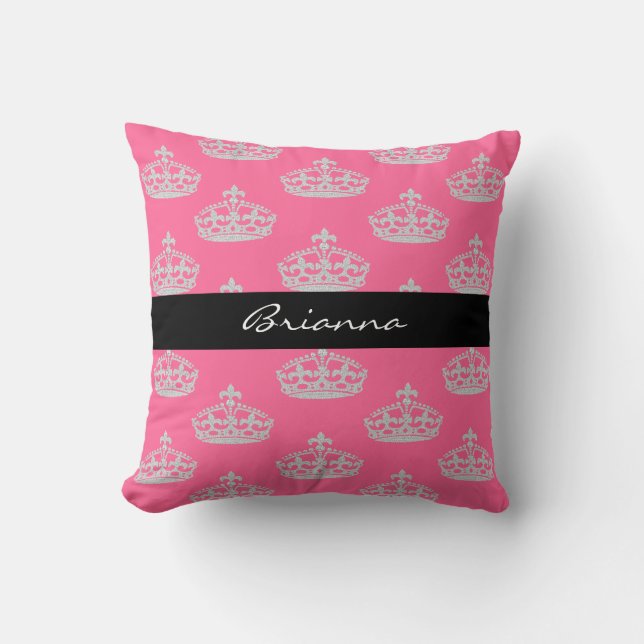 Cojín decorativo personalizado de princesa Crown (Anverso)