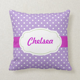 Cojín decorativo personalizado de punto de polka