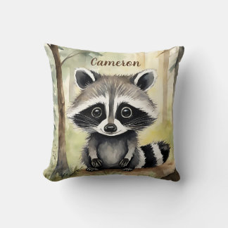 Cojín decorativo personalizado de Raccoon