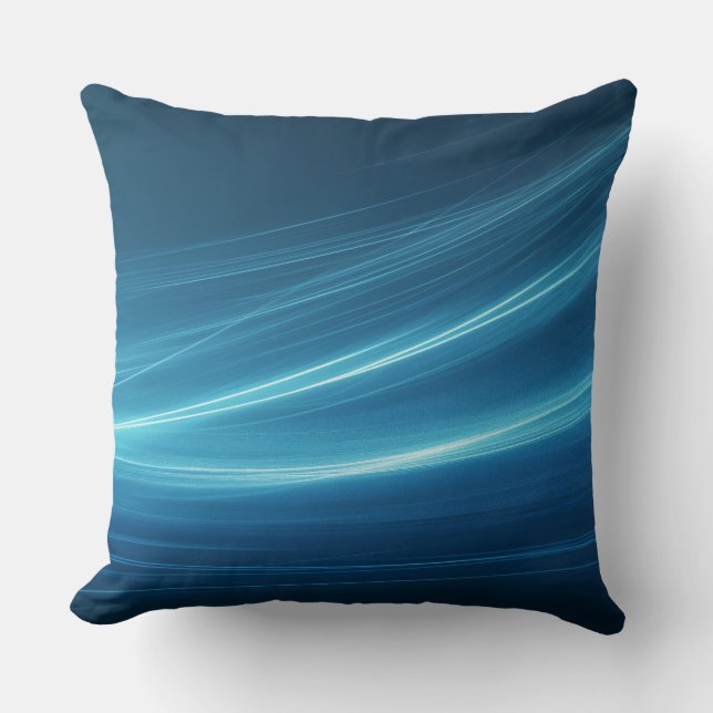 Cojín Decorativo Personalizado de resumen azul Pillow (Anverso)