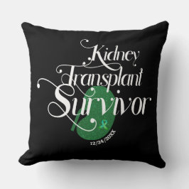 Cojín Decorativo Personalizado de sobrevivientes del trasplante ren