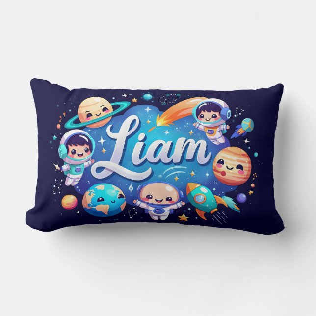Cojín decorativo personalizado de Space Galaxy Lia (Anverso)