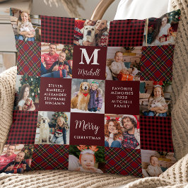 Cojín Decorativo Personalizado de vacaciones Familia Plaid 15 Fotos