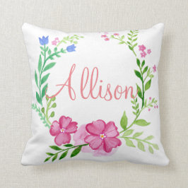 Cojín Decorativo Personalizado De Vértigo Floral