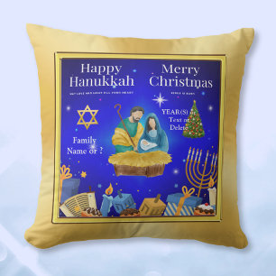 Cojín Decorativo Personalizado, Decoración de Navidades de Hanukkah