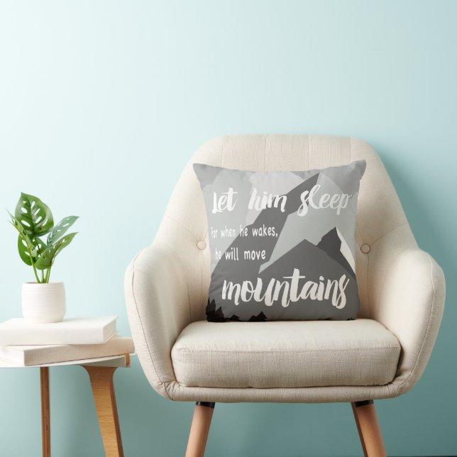 Cojín Decorativo Personalizado Déjalo dormir cuando despierte (Silla)