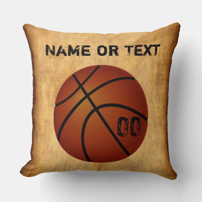 Cojín decorativo personalizado del baloncesto del (Anverso)