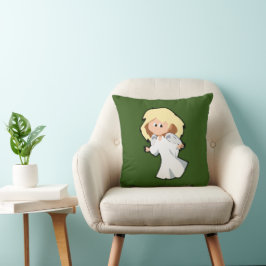 Cojín Decorativo Personalizado del bebé rubio Angel Cute Navidades