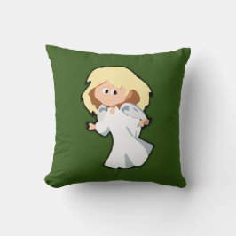 Cojín Decorativo Personalizado del bebé rubio Angel Cute Navidades