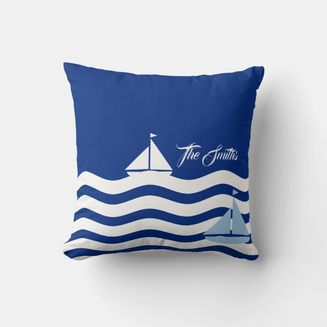 Cojín Decorativo Personalizado del Día de los veleros (Anverso)