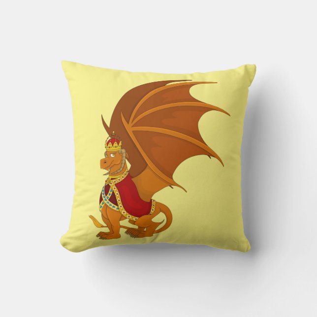 Cojín Decorativo personalizado del dragón naranja (Anverso)