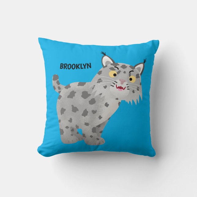 Cojín Decorativo Personalizado del lince del bobcat medio (Anverso)