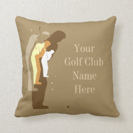 Cojín decorativo personalizado del oro del club